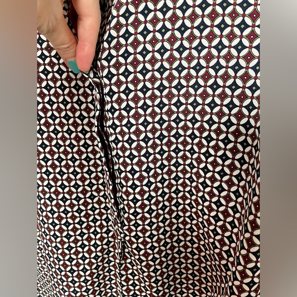 Talbots Patterned Blouse With Button Front And Bo… - image 4